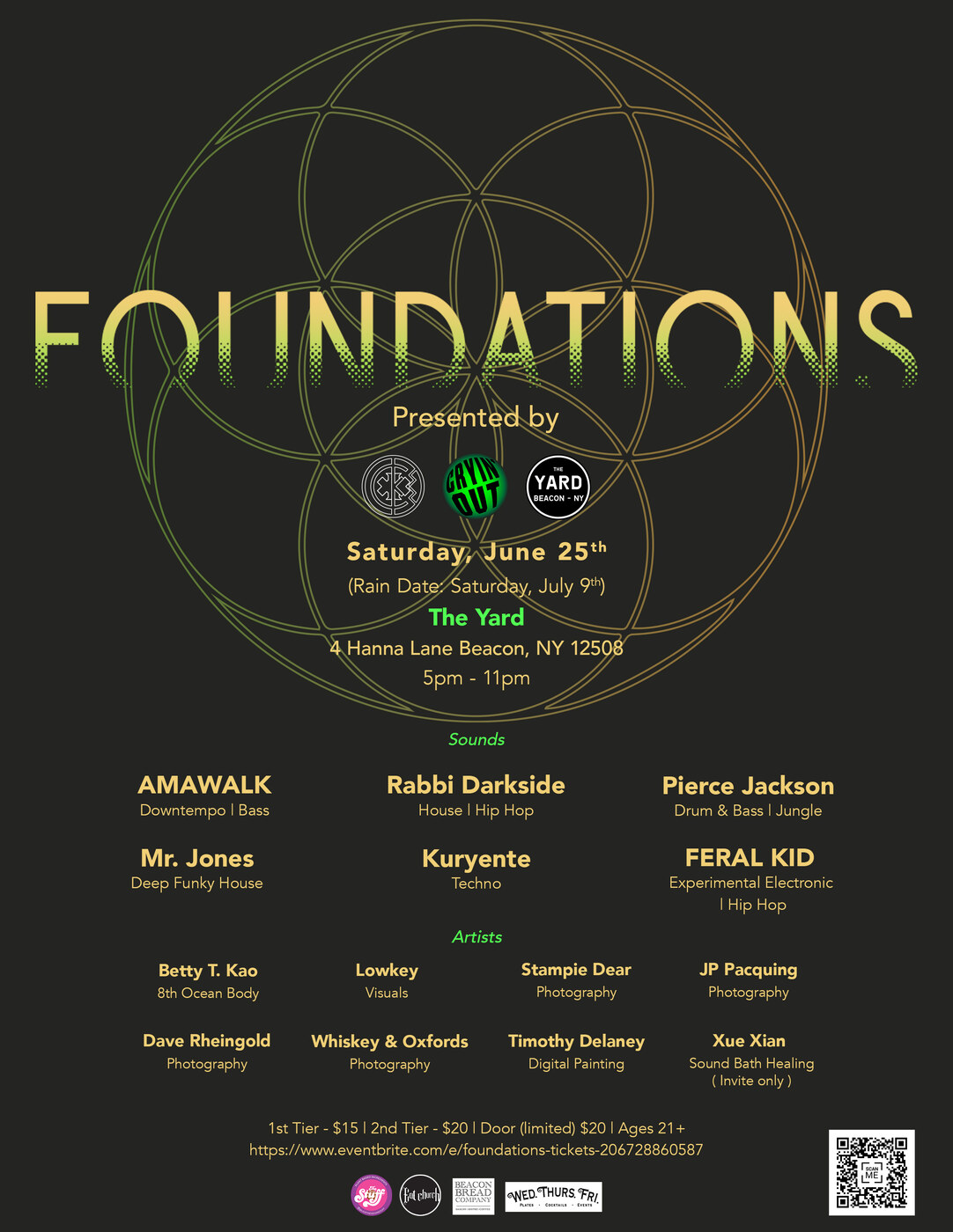 Foundations music event poster for social media promotion