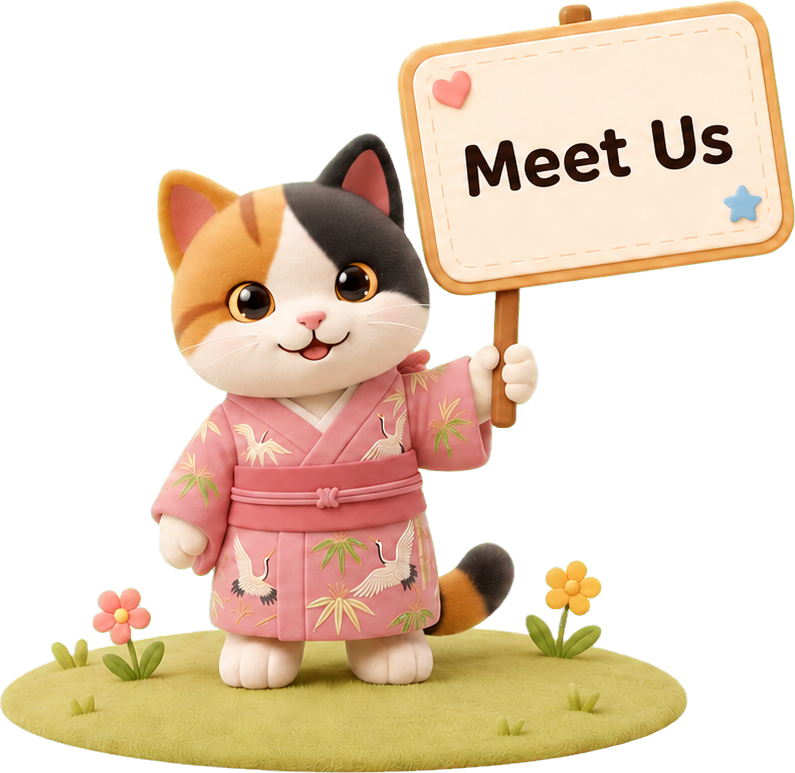 Sugar, dressed up to introduce the rest of the pet family