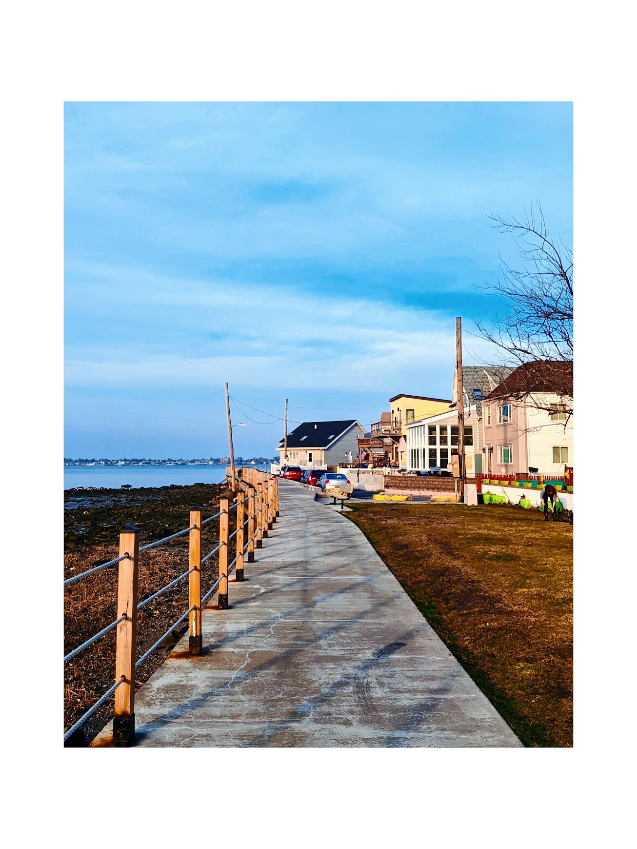 Boardwalk path along the waterfront